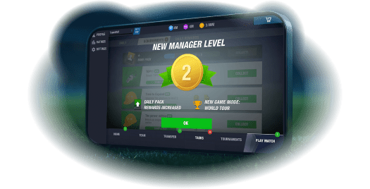 Upgrade your Manager and team levels